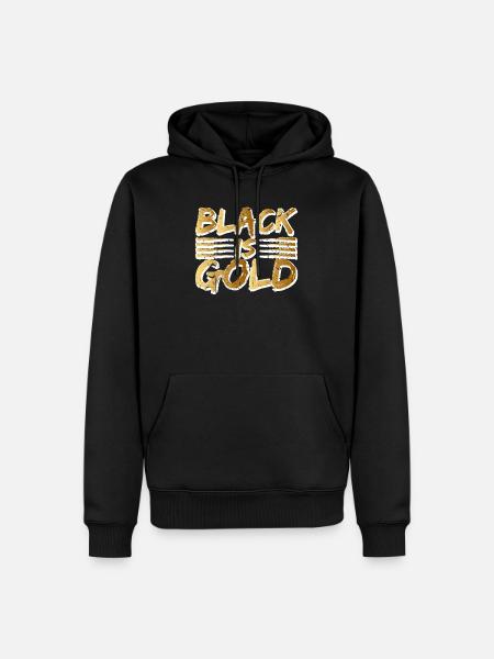 Black Is Gold - Men’s Premium Organic Hoodie - black