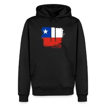 Chile Flagge - Männer Premium Bio Hoodie - Schwarz - Vorne - Nico (187cm)