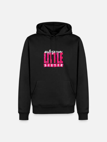 Little Sister Gift - Men’s Premium Organic Hoodie - black