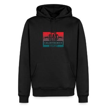 Calisthenics - Männer Premium Bio Hoodie - Schwarz - Vorne - Nico (187cm)