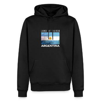 Argentinien - Männer Premium Bio Hoodie - Schwarz - Vorne - Nico (187cm)