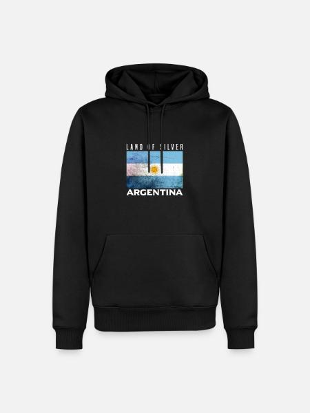 Argentinien - Männer Premium Bio Hoodie - Schwarz