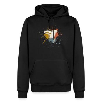 Breakdance retro - Männer Premium Bio Hoodie - Schwarz - Vorne - Nico (187cm)