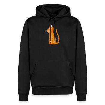 ginger cat and mouse - Sweat à capuche Premium bio Homme - noir - Devant - Nico (187cm)