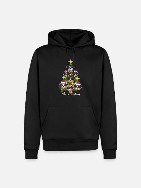 Arbre de Noël bernois - Sweat à capuche Premium bio Homme - noir