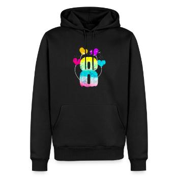 8ème cadeau d'anniversaire de ballon ballon anniversaire - Sweat à capuche Premium bio Homme - noir - Devant - Nico (187cm)