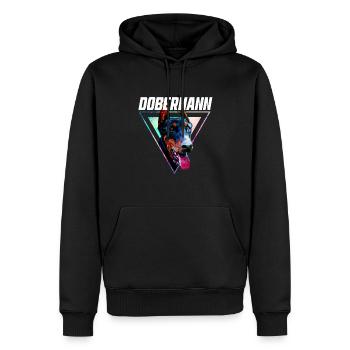 Doberman - Men’s Premium Organic Hoodie - black - Front - Nico (187cm)