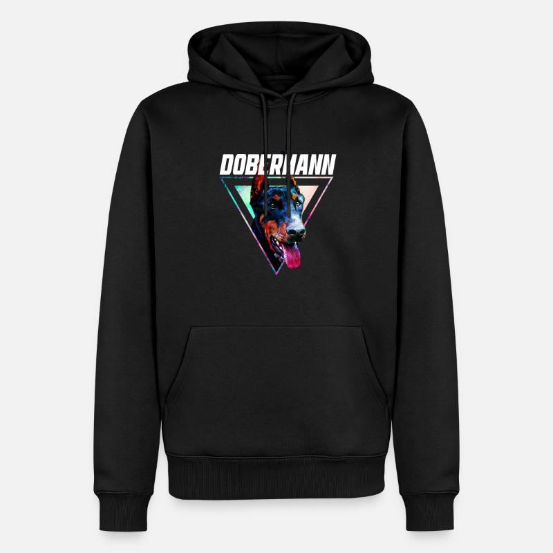 Dobermann - Männer Premium Bio Hoodie - Schwarz