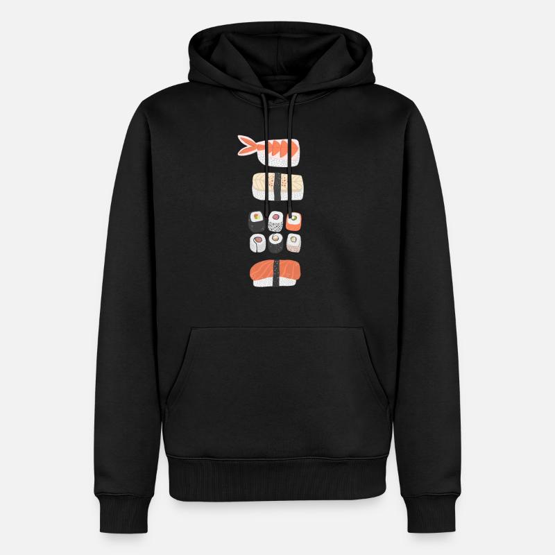 Sushi - Sweat à capuche Premium bio Homme - noir
