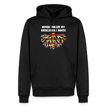 Cataluña Catalan Catalan Racines Catalogne Espagne - Sweat à capuche Premium bio Homme - noir - Devant - Nico (187cm)