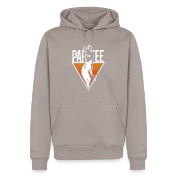 Golf Golfen Golfsport - Männer Premium Bio Hoodie - Taupe - Vorne - Nico (187cm)