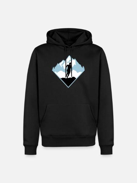 Trail running, runners, run - Men’s Premium Organic Hoodie - black