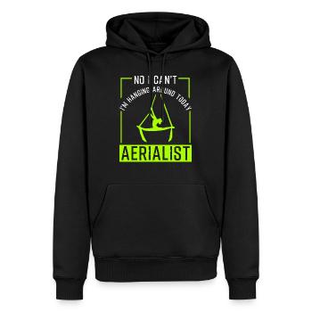 Non je ne peux pas aérien aérien yoga cirque acrobate - Sweat à capuche Premium bio Homme - noir - Devant - Nico (187cm)