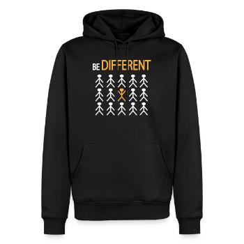 Be Different unique black sheep especially - Men’s Premium Organic Hoodie - black - Front - Nico (187cm)