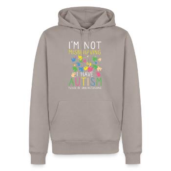 Autismus Handicap Verständnis Toleranz - Männer Premium Bio Hoodie - Taupe - Vorne - Nico (187cm)
