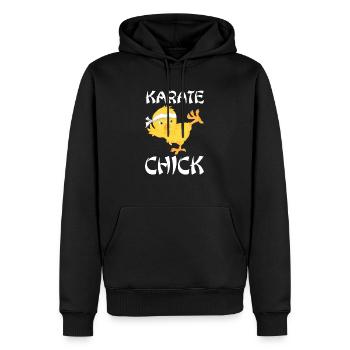 Karate Chick - Männer Premium Bio Hoodie - Schwarz - Vorne - Nico (187cm)