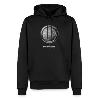 Mimas - satellite of Saturn - Men’s Premium Organic Hoodie - black - Front - Nico (187cm)