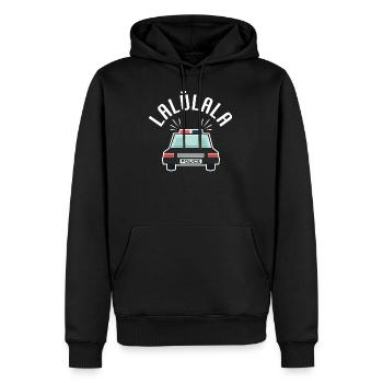 Police enfants voiture de police Tatütata - Sweat à capuche Premium bio Homme - noir - Devant - Nico (187cm)
