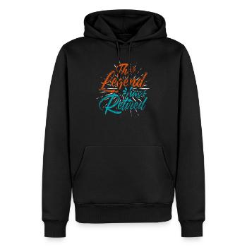 Rente - Männer Premium Bio Hoodie - Schwarz - Vorne - Nico (187cm)