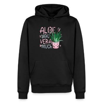 Aloe you vera much Valentinstag Verliebte - Männer Premium Bio Hoodie - Schwarz - Vorne - Nico (187cm)