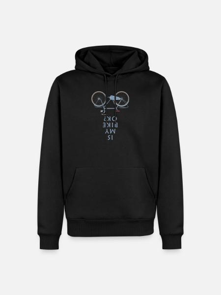 is my bike ok Fahrrad - Männer Premium Bio Hoodie - Schwarz