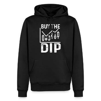 Achetez le cadeau de fan d'investisseur The Dip Trader - Sweat à capuche Premium bio Homme - noir - Devant - Nico (187cm)