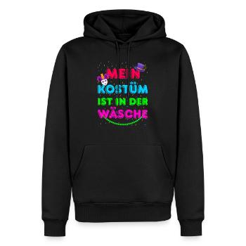 Mein Kostüm ist in der Wäsche | Karneval Fasching - Männer Premium Bio Hoodie - Schwarz - Vorne - Nico (187cm)