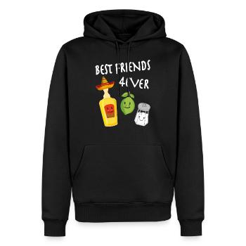 Tequila Zitrone Salz Beste Freunde Trinkteam - Männer Premium Bio Hoodie - Schwarz - Vorne - Nico (187cm)