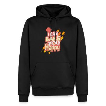 Bäcker backen - Männer Premium Bio Hoodie - Schwarz - Vorne - Nico (187cm)