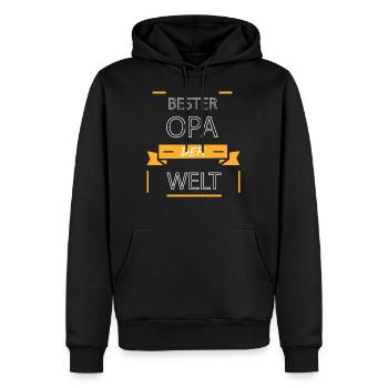 Bester Opa - Männer Premium Bio Hoodie - Schwarz - Vorne - Nico (187cm)