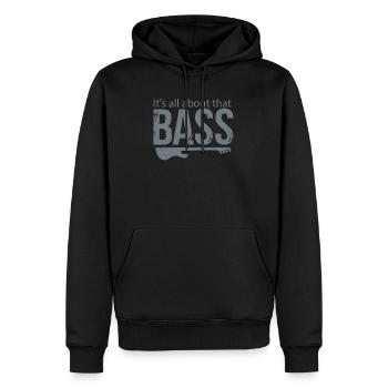 Bassista bassista - Felpa con cappuccio ecologica premium da uomo - nero - Fronte - Nico (187cm)