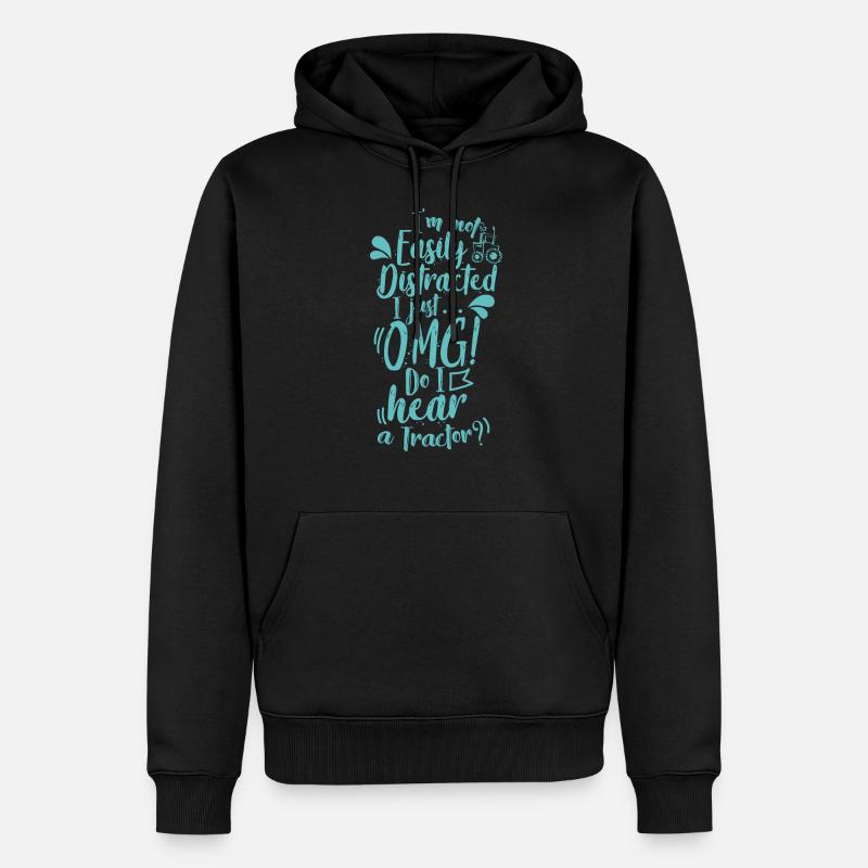 Traktor - Männer Premium Bio Hoodie - Schwarz