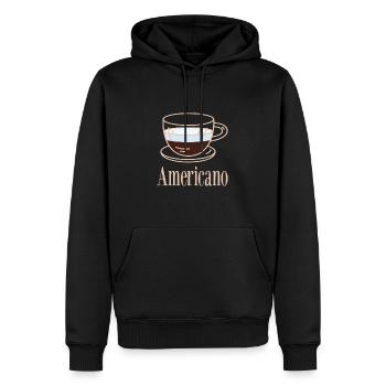 Kaffee Americano Liebhaber coffee Geschenk - Männer Premium Bio Hoodie - Schwarz - Vorne - Nico (187cm)