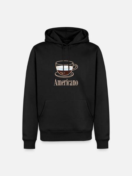 Coffee Americano lovers coffee gift - Men’s Premium Organic Hoodie - black