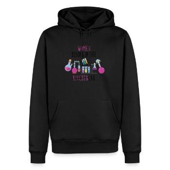Science, laboratoire, chimie, physique, biologie, - Sweat à capuche Premium bio Homme - noir - Devant - Nico (187cm)