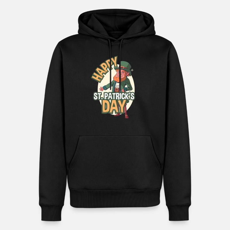 Joyeuse Saint-Patrick - Sweat à capuche Premium bio Homme - noir