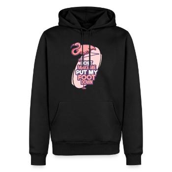 Flamingo - Sweat à capuche Premium bio Homme - noir - Devant - Nico (187cm)