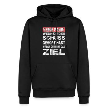 Keine Panik Gamer Shooter Gaming Spruch - Männer Premium Bio Hoodie - Schwarz - Vorne - Nico (187cm)