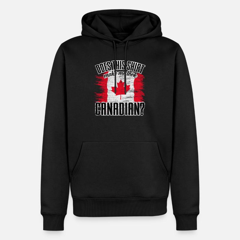 Le Canada - Sweat à capuche Premium bio Homme - noir