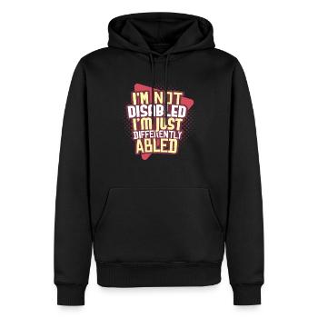 Behinderung Rollstuhl - Männer Premium Bio Hoodie - Schwarz - Vorne - Nico (187cm)