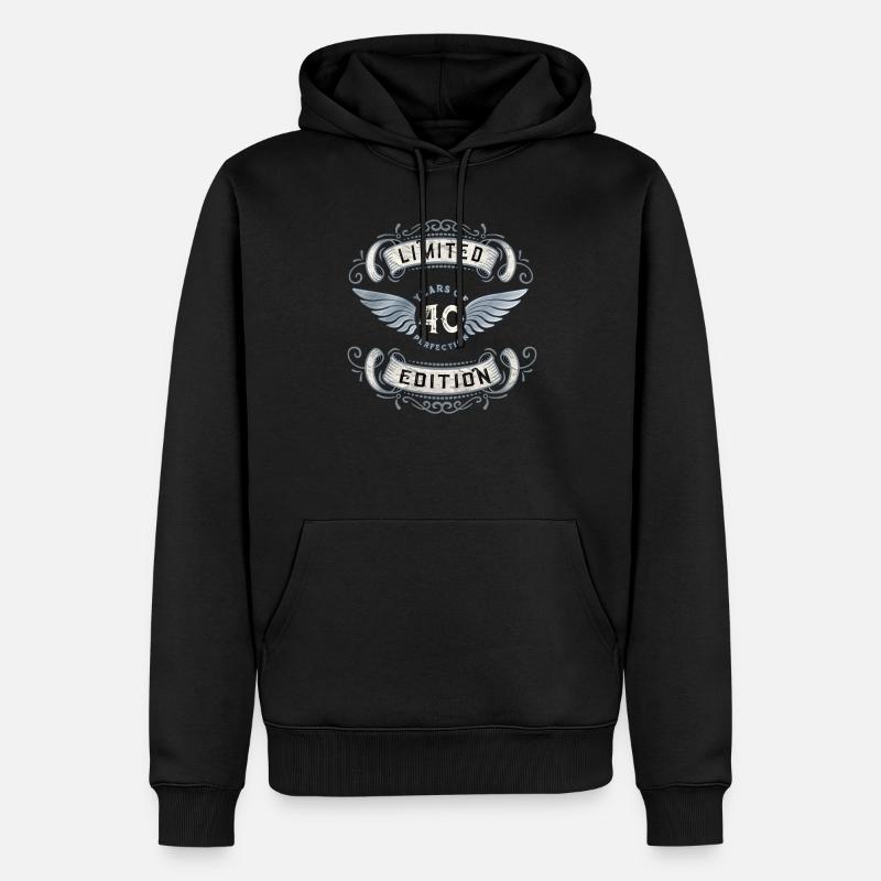 40e anniversaire - 40 ans - Sweat à capuche Premium bio Homme - noir