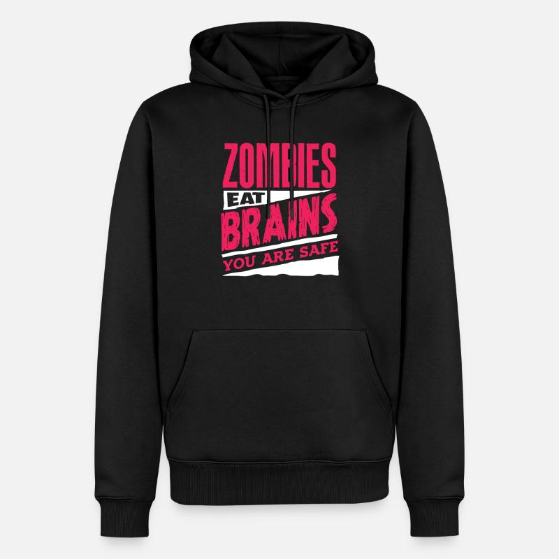 Zombie - Männer Premium Bio Hoodie - Schwarz