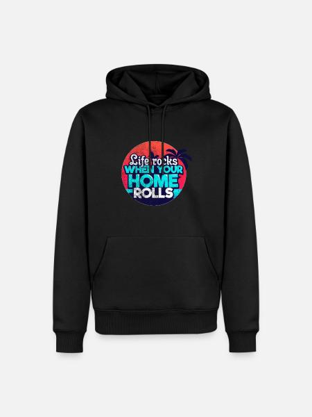 Caravan camping - Men’s Premium Organic Hoodie - black