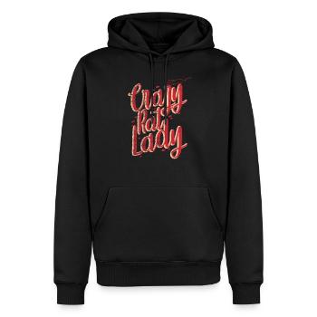 Ratten Frau - Männer Premium Bio Hoodie - Schwarz - Vorne - Nico (187cm)