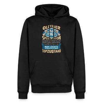 60. Geburtstag Oldtimer Topzustand 1960 - Männer Premium Bio Hoodie - Schwarz - Vorne - Nico (187cm)