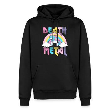 Death metal - Sweat à capuche Premium bio Homme - noir - Devant - Nico (187cm)
