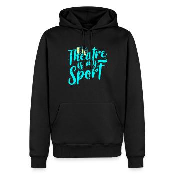 Acteur de théâtre - Sweat à capuche Premium bio Homme - noir - Devant - Nico (187cm)