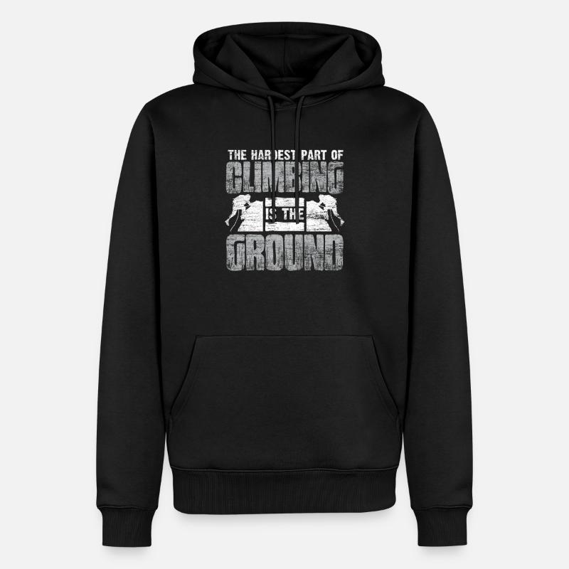Klettern Kletterer - Männer Premium Bio Hoodie - Schwarz
