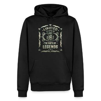 April 1960 - Geschenk zum 60. Geburtstag - Männer Premium Bio Hoodie - Schwarz - Vorne - Nico (187cm)