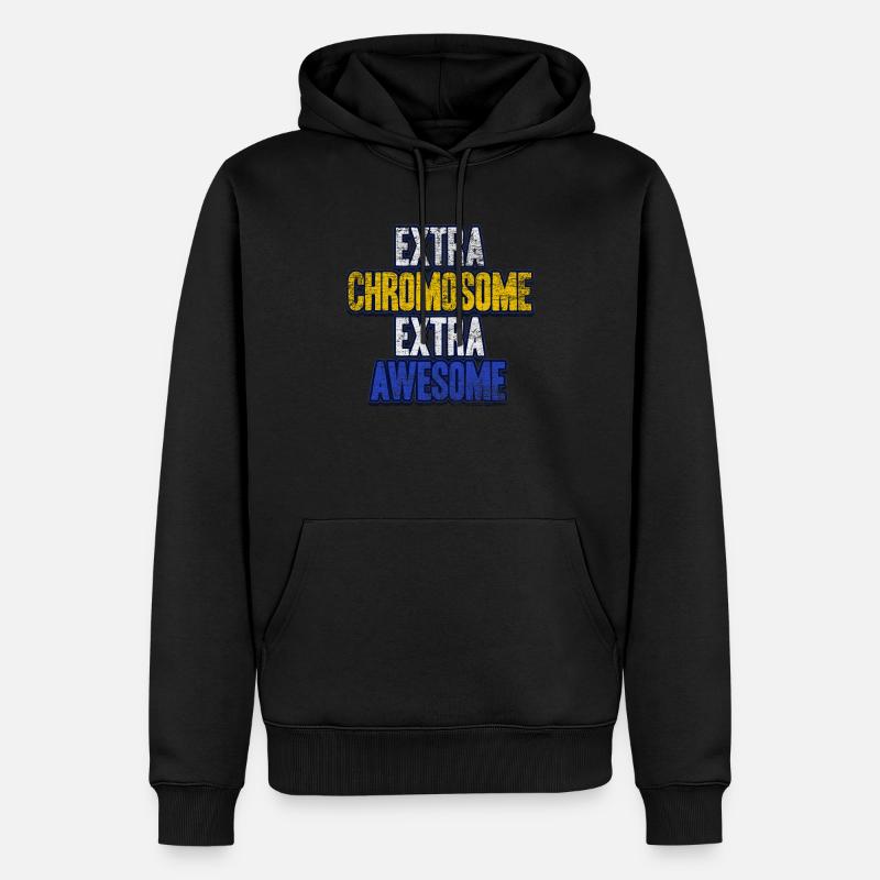 Down Syndrom - Männer Premium Bio Hoodie - Schwarz